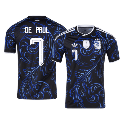 DE PAUL #7 Argentine Extérieur Maillot - Coupe du Monde 2026 Noir