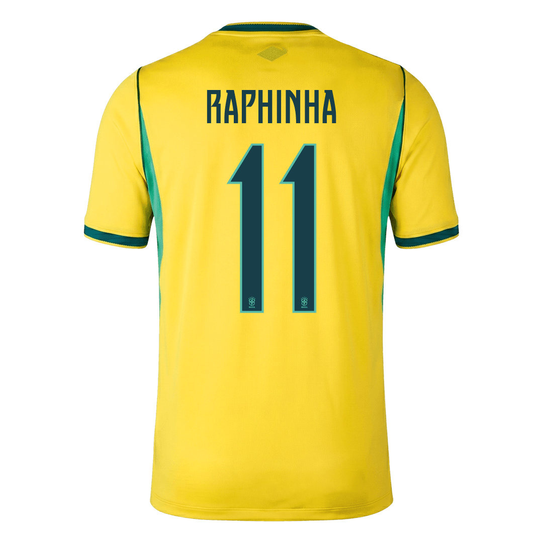 RAPHINHA #11 Brésil Domicile Maillot - Coupe du Monde 2026 Jaune