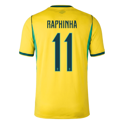 RAPHINHA #11 Brésil Domicile Maillot - Coupe du Monde 2026 Jaune