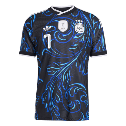 DE PAUL #7 Argentine Extérieur Maillot - Coupe du Monde 2026 Noir Joueur