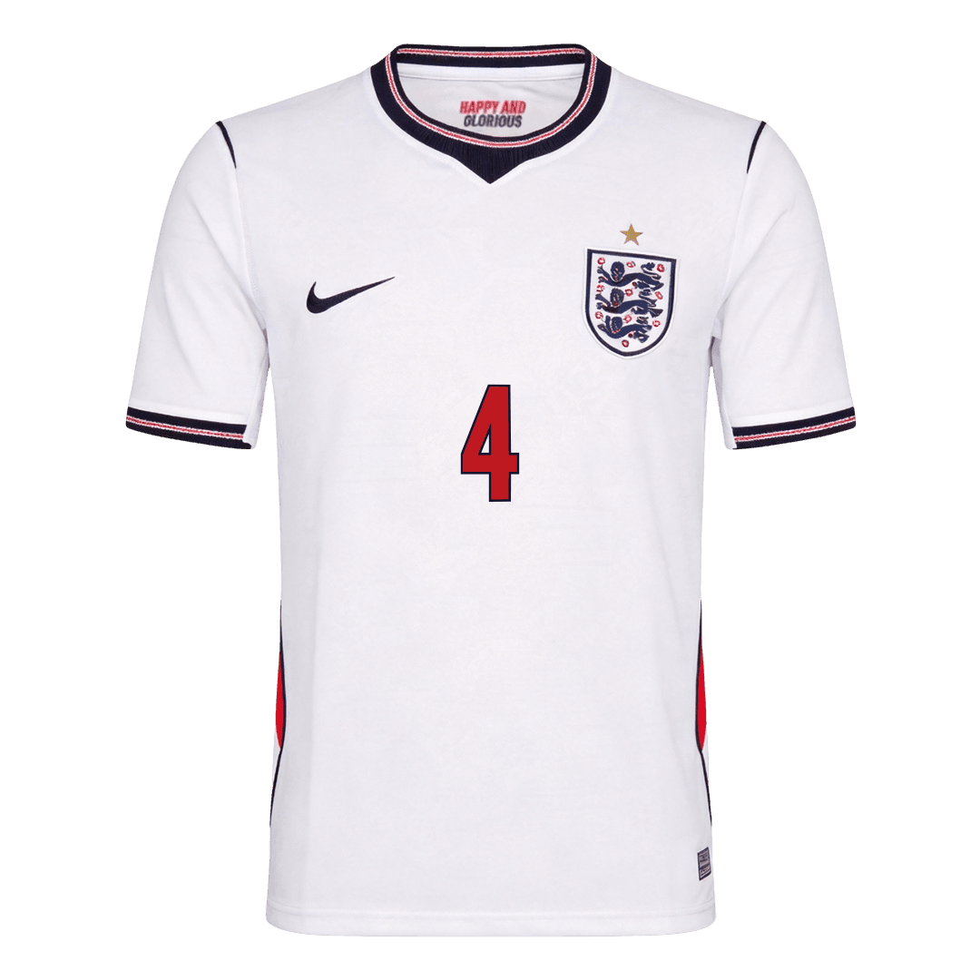 RICE #4 Engeland Thuisshirt - WK 2026 Wit