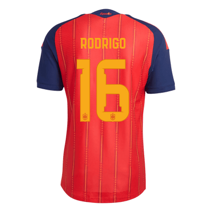 RODRIGO #16 Espagne Domicile Maillot - Coupe du Monde 2026 Rouge Joueur
