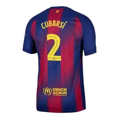 CUBARSÍ #2 Barcelone Domicile Maillot 2025/26 Authentique - UCL