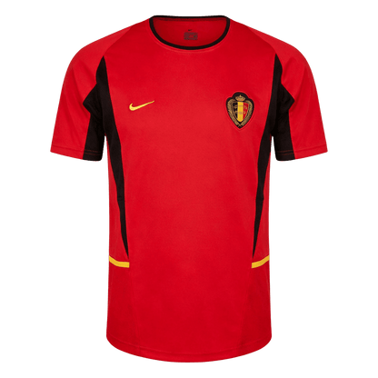 Retro Belgique Domicile Maillot 2002 Rouge