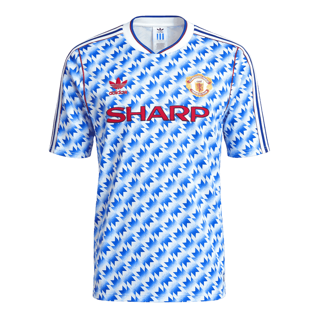 Retro Manchester United Uitshirt 1990/92 Blauw