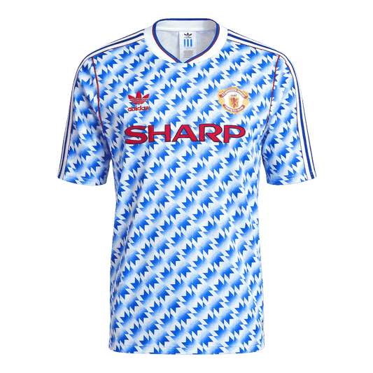 Retro Manchester United Extérieur Maillot 1990/92 Bleu