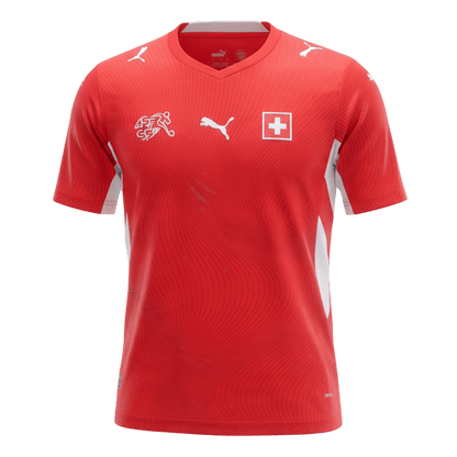 Suisse Domicile Maillot - Coupe du Monde 2026 Rouge Grande Taille