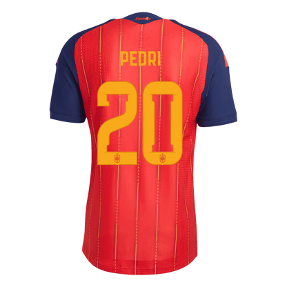 PEDRI #20 Espagne Domicile Maillot 2 Stars - Champion Edition - Coupe du Monde 2026 Rouge Joueur