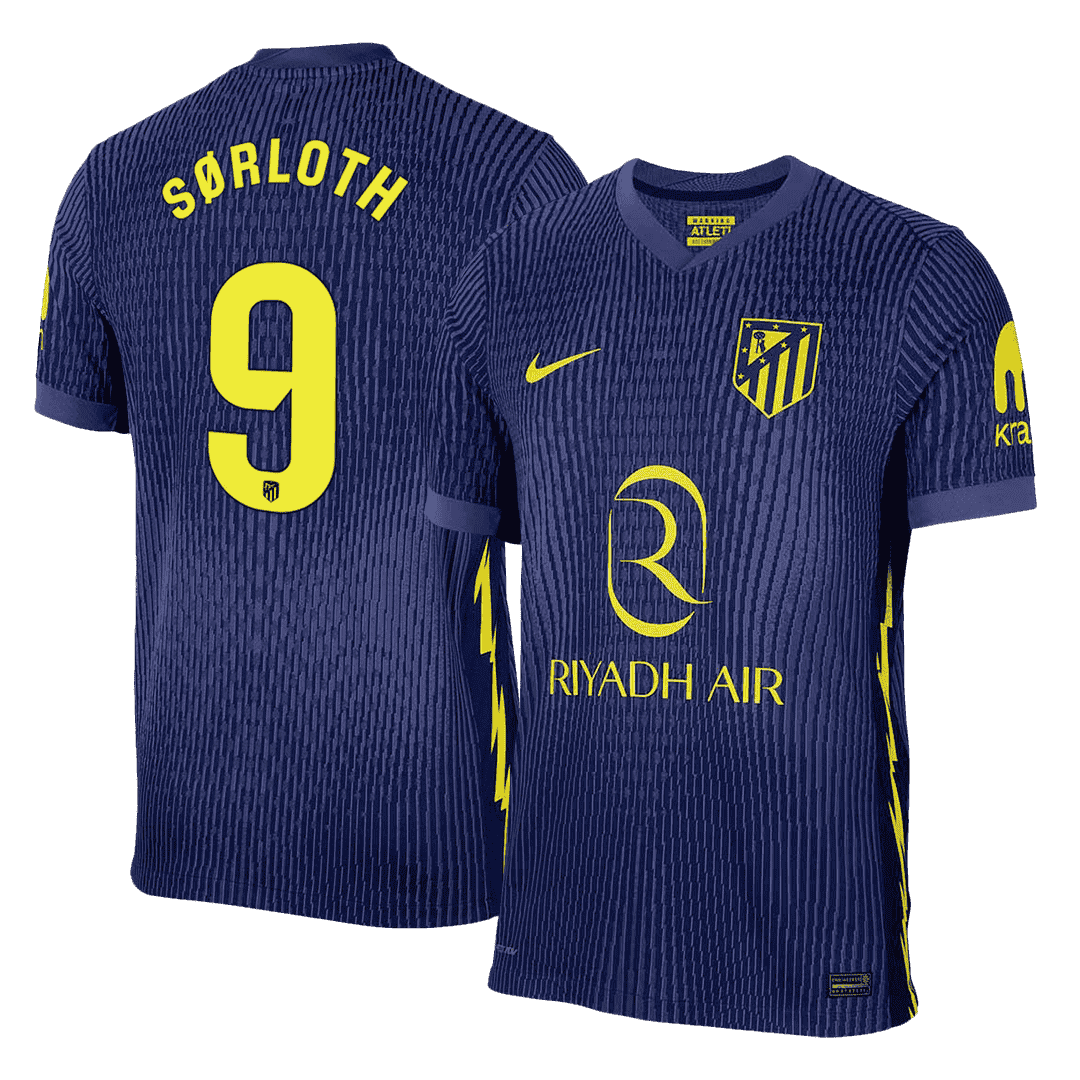SØRLOTH #9 Atlético Extérieur Maillot 2025/26 Bleu marine Joueur