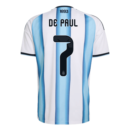 DE PAUL #7 Argentine Domicile Maillot - Coupe du Monde 2026 Blue&White - Super