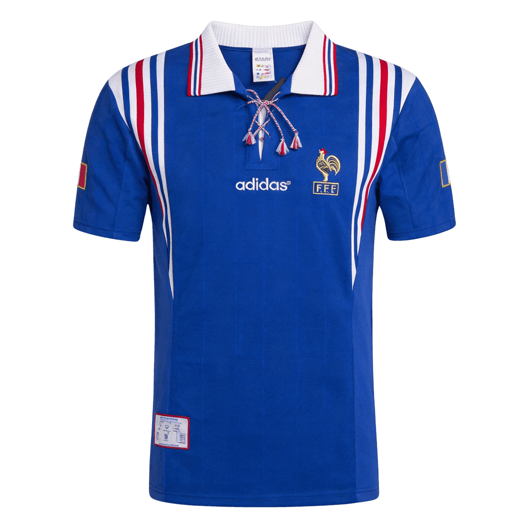 Retro France Domicile Maillot 1996 Bleu