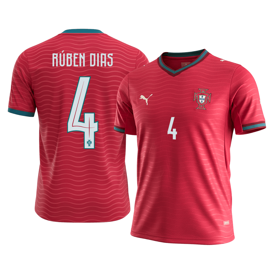 RÚBEN DIAS #4 Portugal Domicile Maillot - Coupe du Monde 2026 Rouge