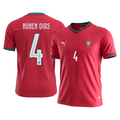 RÚBEN DIAS #4 Portugal Domicile Maillot - Coupe du Monde 2026 Rouge