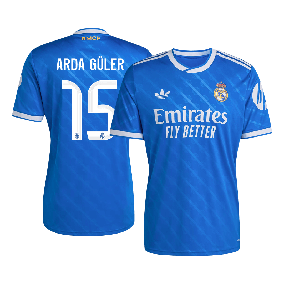 ARDA GÜLER #15 Real Madrid Third Maillot 2025/26 Bleu