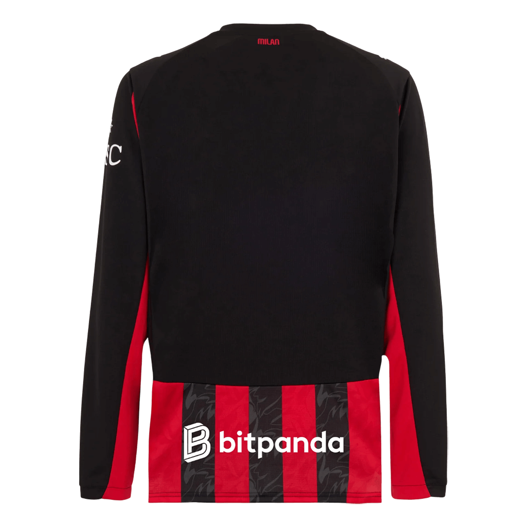 AC Milan Domicile Maillot Manches Longues 2025/26 Rouge&Noir