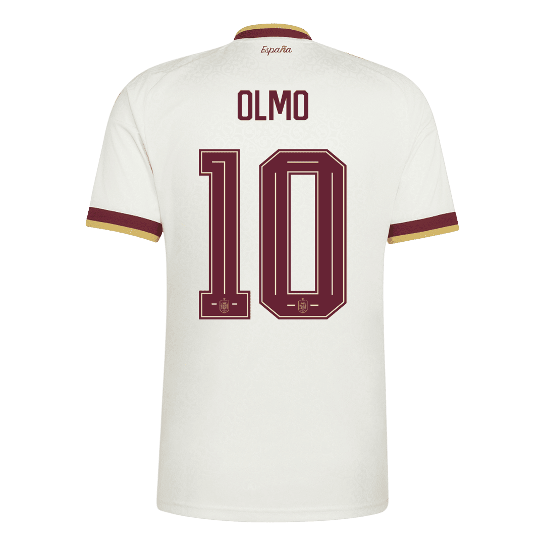 OLMO #10 Espagne Extérieur Maillot 2 Stars - Champion Edition - Coupe du Monde 2026 Blanc
