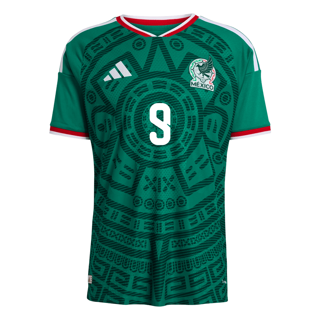 Raúl #9 Mexico Thuis Shirt - Wereldkampioenschap 2026 Groen Speler