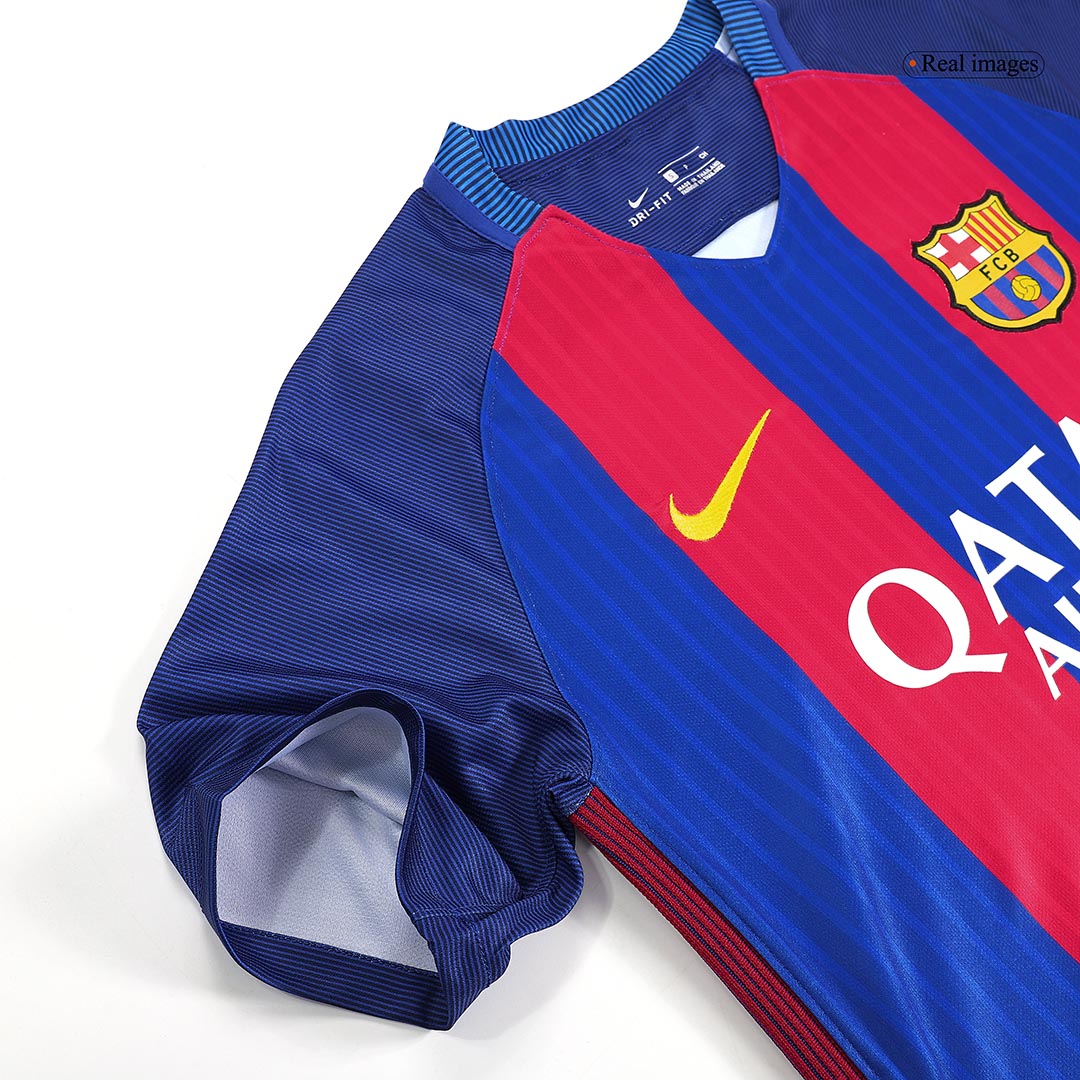 Retro MESSI #10 Barcelone Domicile Maillot 2016/17 Rouge&Bleu