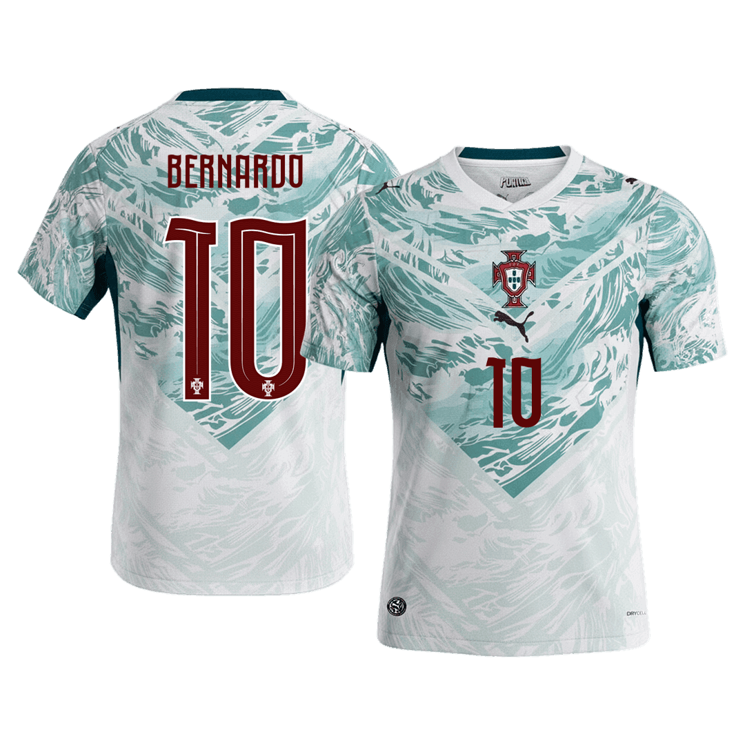 BERNARDO #10 Portugal Extérieur Maillot - Coupe du Monde 2026 White&Green