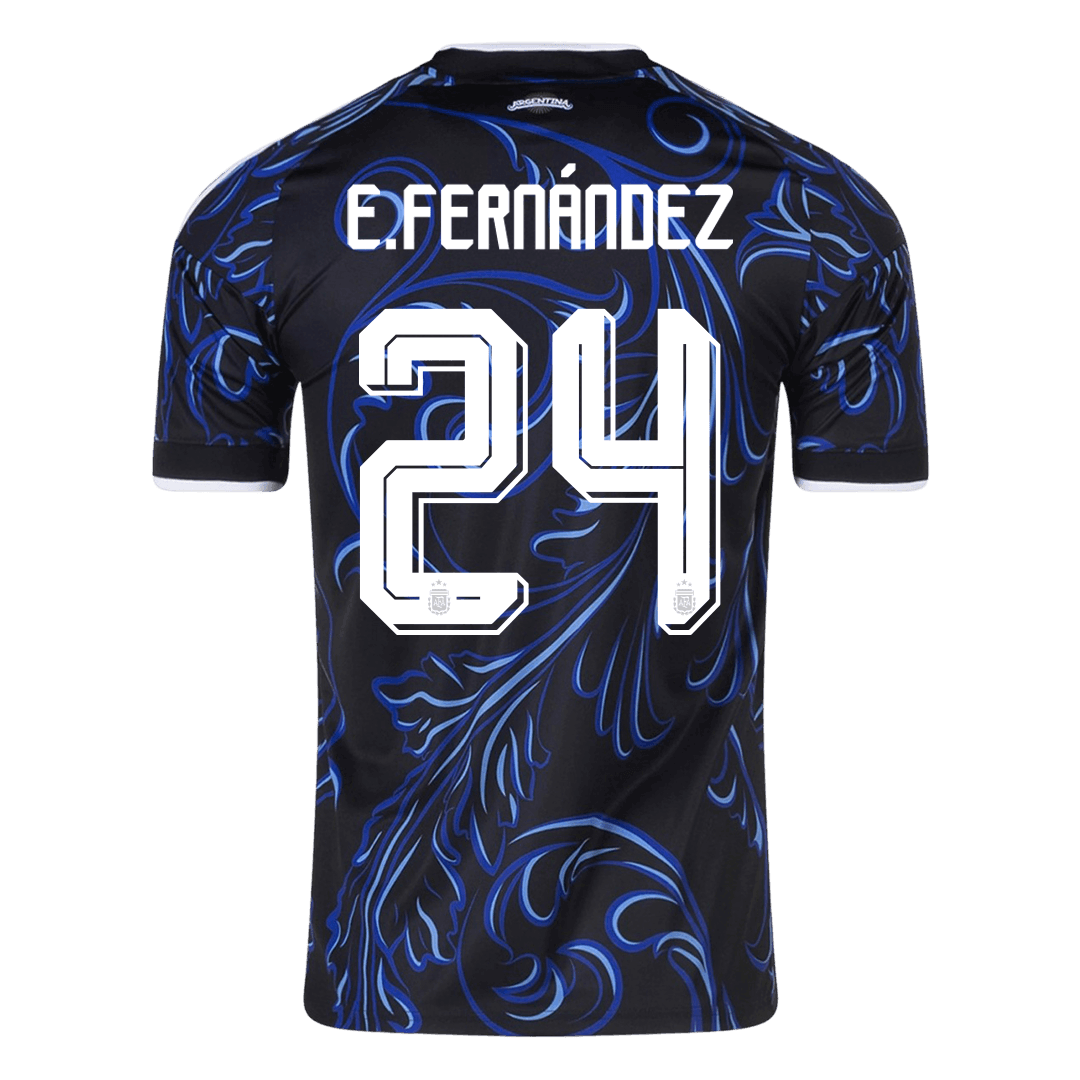 E. FERNÁNDEZ #24 Argentine Extérieur Maillot - Coupe du Monde 2026 Noir