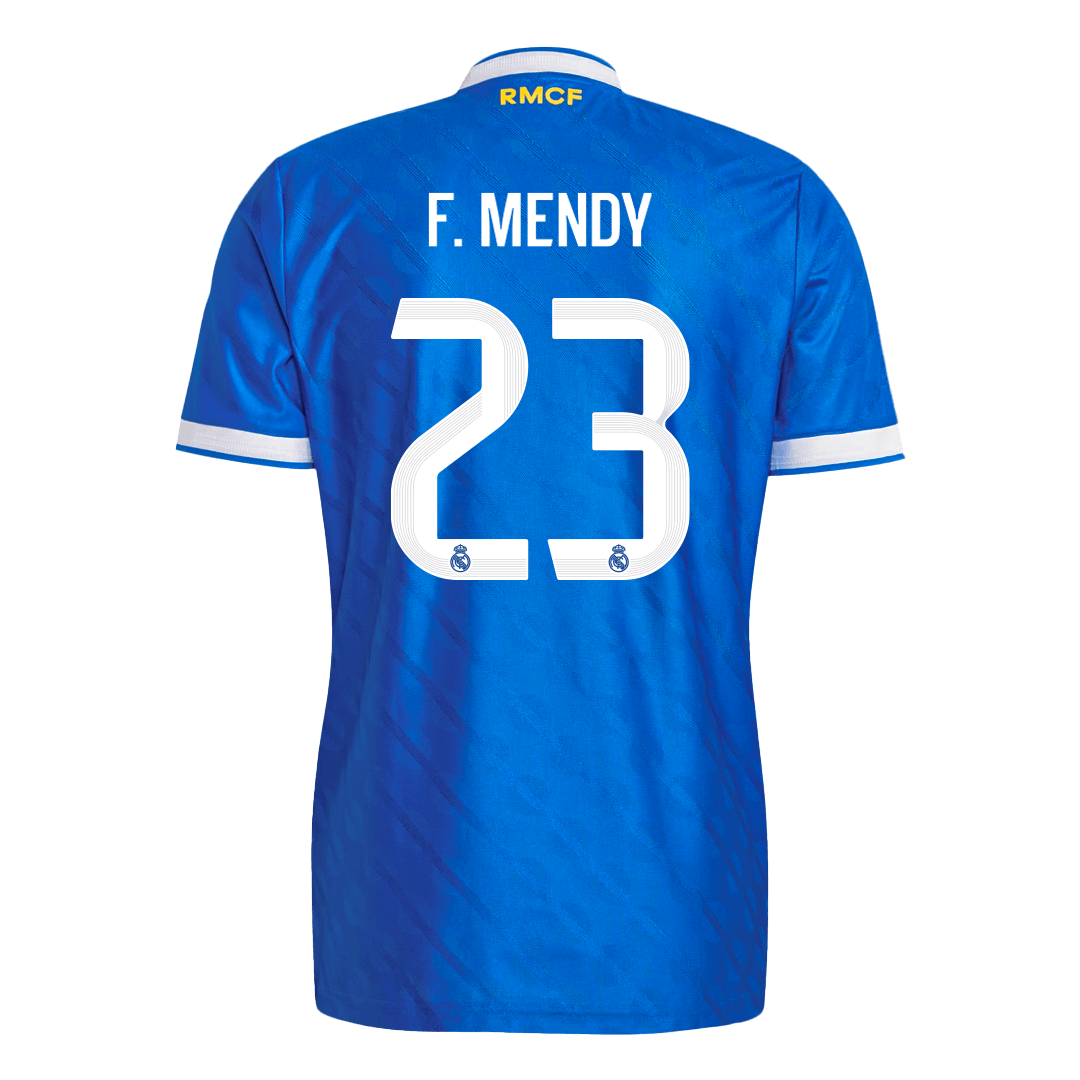 F. MENDY #23 Real Madrid Derde Thuisshirt 2025/26 Blauw Speler