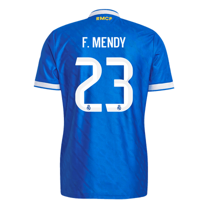 F. MENDY #23 Real Madrid Derde Thuisshirt 2025/26 Blauw Speler