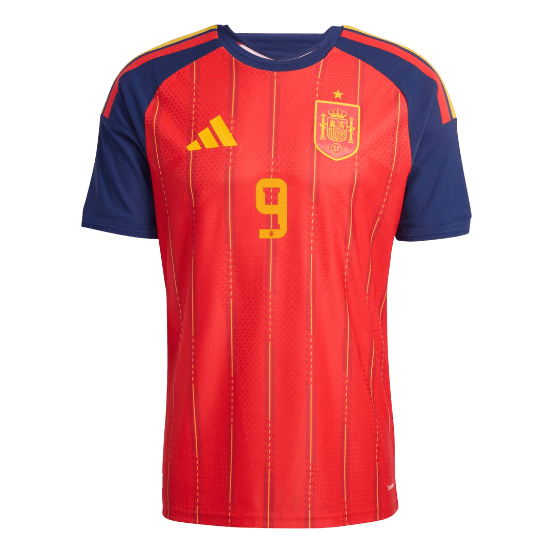 GAVI	 #9 Espagne Domicile Maillot - Coupe du Monde 2026 Rouge Joueur