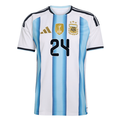 E. FERNÁNDEZ #24 Argentine Domicile Maillot - Coupe du Monde 2026 Blue&White - Super