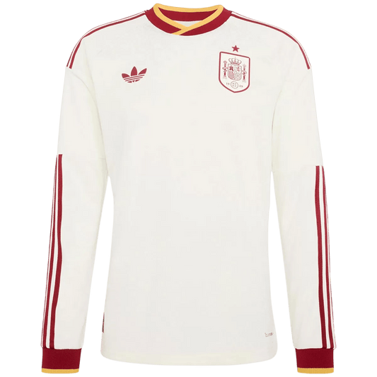 Espagne Extérieur Maillot Manches Longues - Coupe du Monde 2026 Blanc