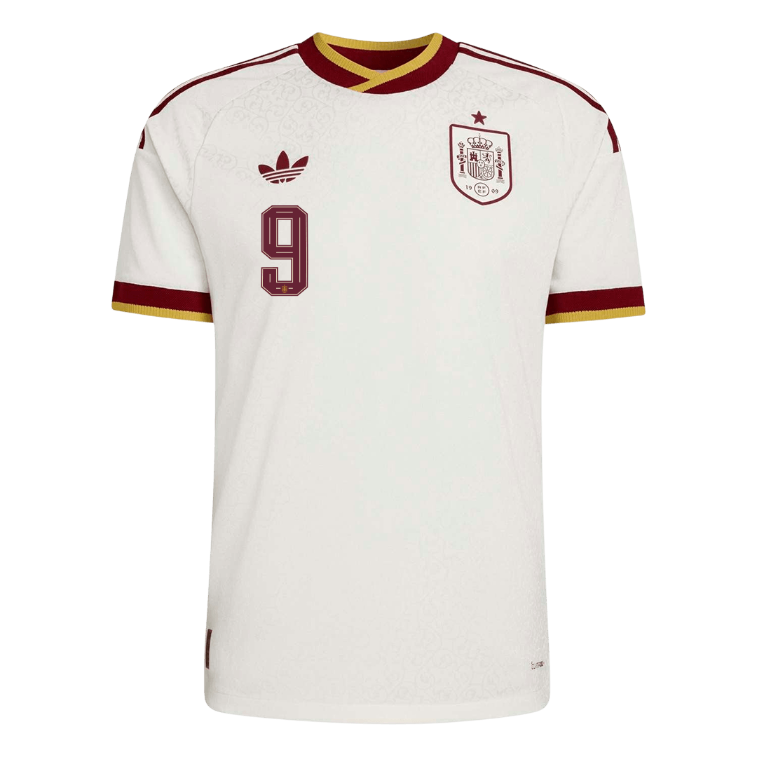 GAVI #9 Espagne Extérieur Maillot - Coupe du Monde 2026 Blanc Joueur
