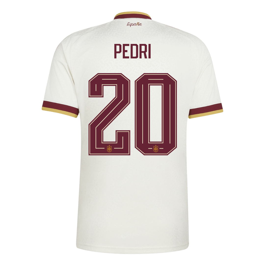 PEDRI #20 Espagne Extérieur Maillot - Coupe du Monde 2026 Blanc