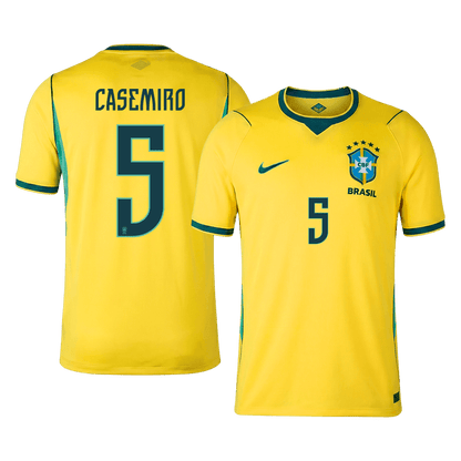 CASEMIRO #5 Brésil Domicile Maillot - Coupe du Monde 2026 Jaune