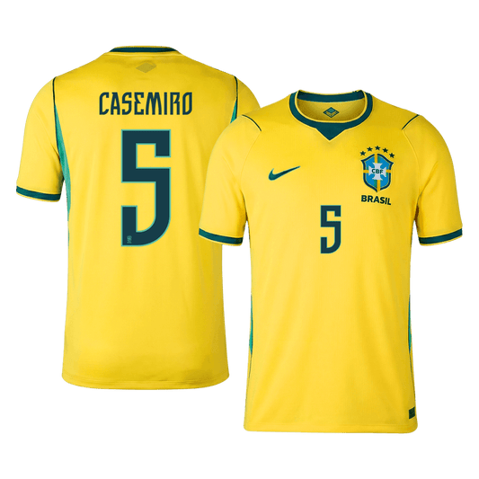 CASEMIRO #5 Brésil Domicile Maillot - Coupe du Monde 2026 Jaune