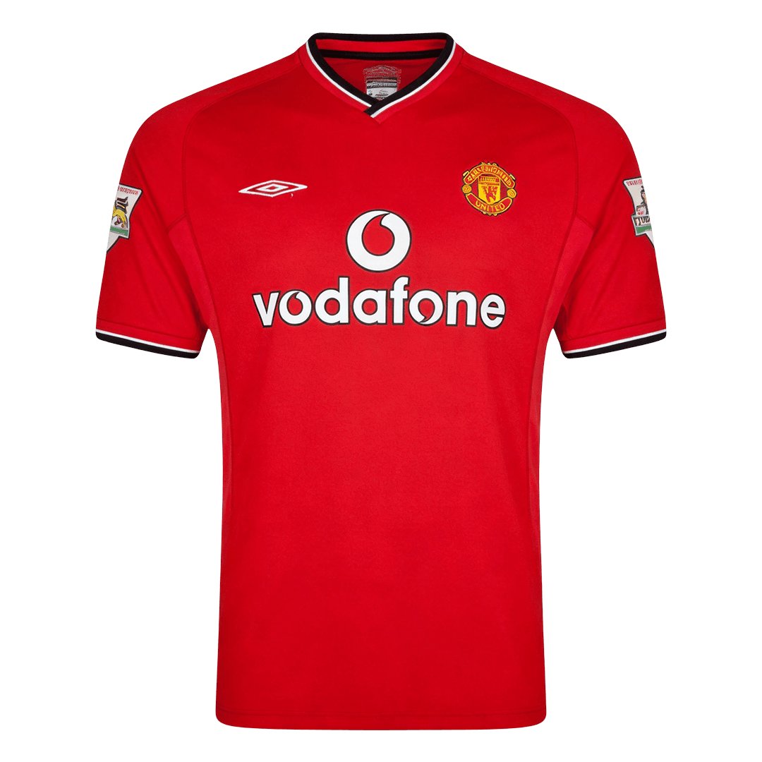 Retro Manchester United Domicile Maillot 2000/02 Rouge