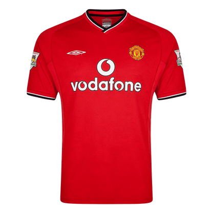 Retro Manchester United Domicile Maillot 2000/02 Rouge