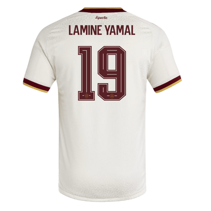 LAMINE YAMAL #19 Spanje Uitshirt - Wereldkampioenschap 2026 Wit Speler
