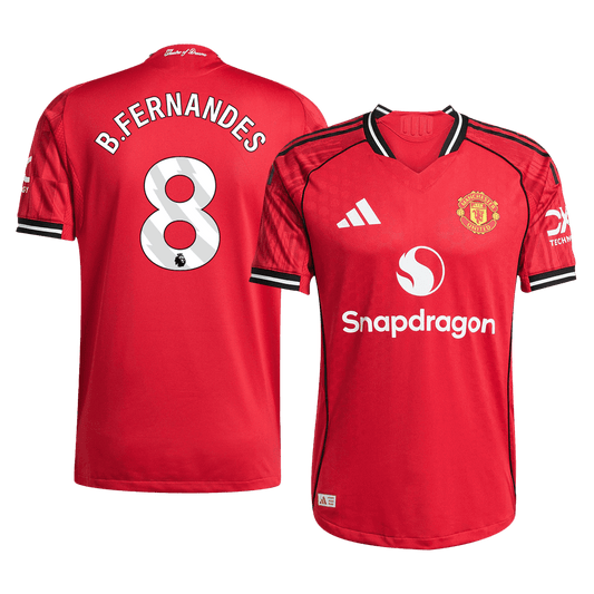 B.FERNANDES #8 Manchester United Domicile Maillot 2025/26 Authentique