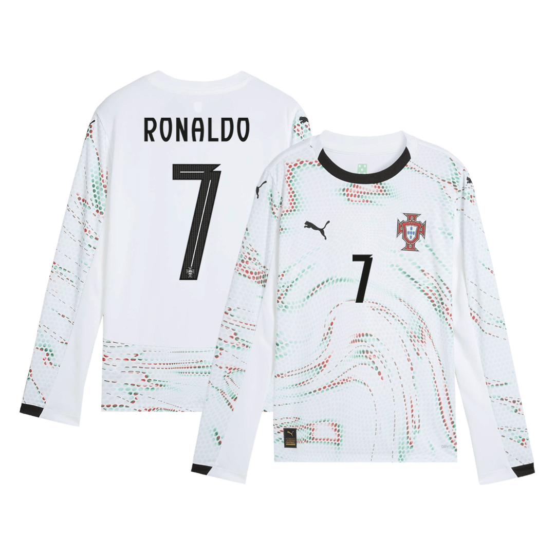 RONALDO #7 Portugal Uit Thuisshirt Lange Mouwen 2025