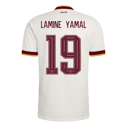 LAMINE YAMAL #19 Espagne Extérieur Maillot - Coupe du Monde 2026 Blanc Joueur