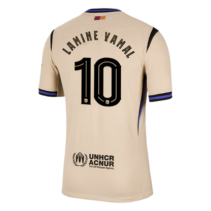 LAMINE YAMAL #10 Barcelone Extérieur Maillot 2025/26 Jaune Authentique - UCL