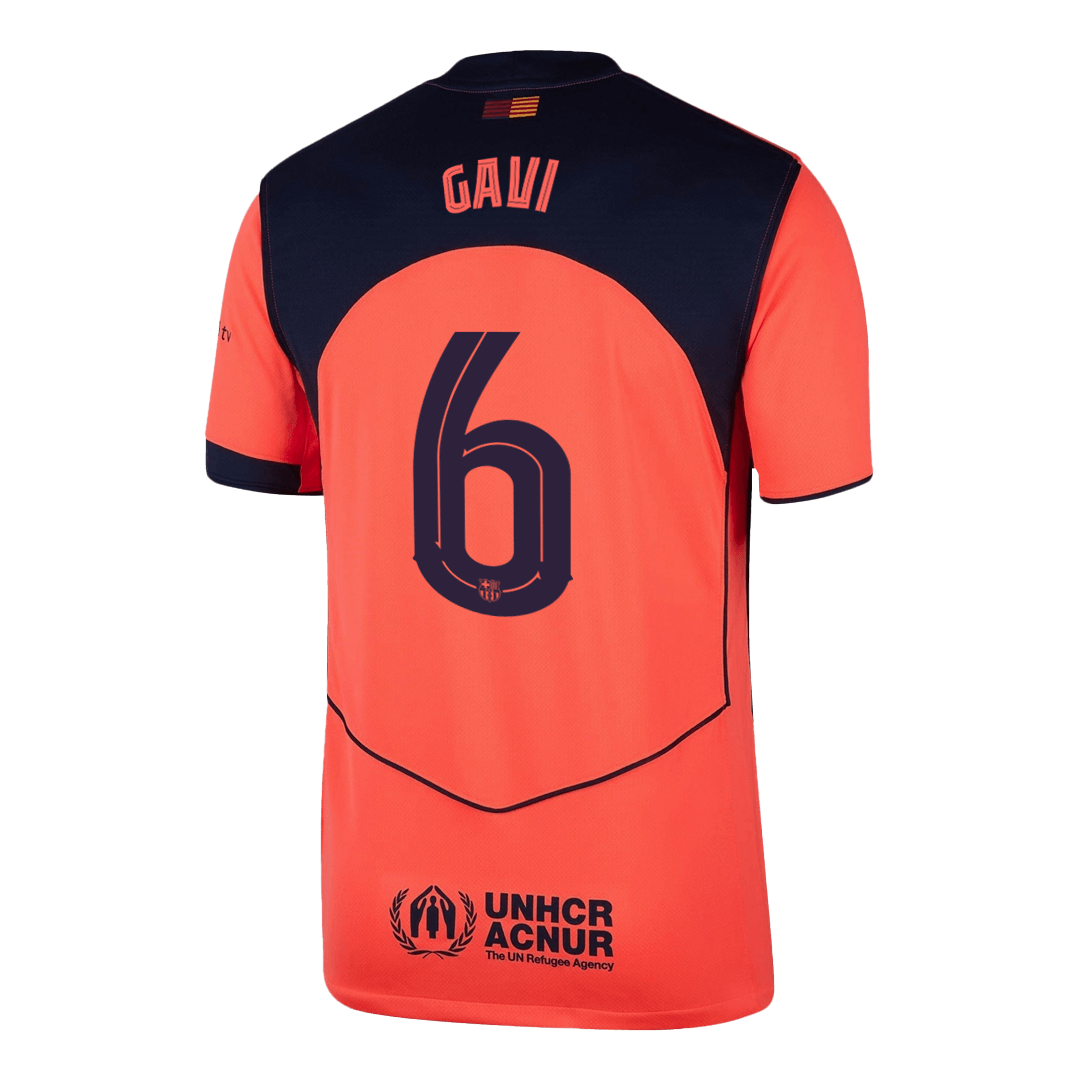 GAVI #6 Barcelona Derde Shirt 2025/26 Oranje - UCL