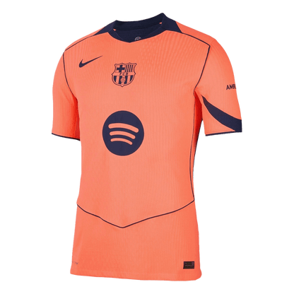 F.DE JONG #21 Barcelone Third Maillot 2025/26 Orange Authentique - UCL