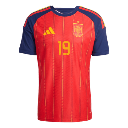 LAMINE YAMAL #19 Espagne Domicile Maillot - Coupe du Monde 2026 Rouge Joueur