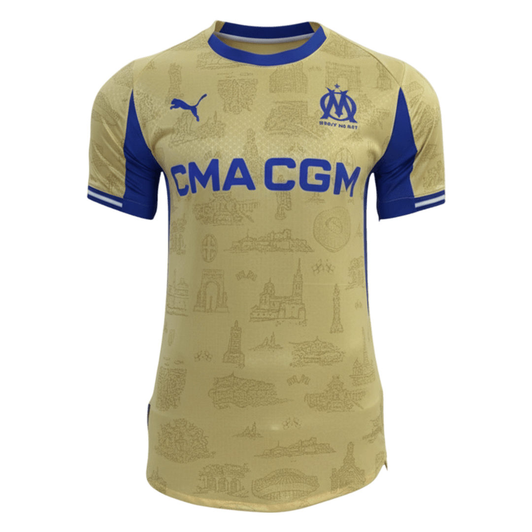 Olympique de Marseille Vierde Tenue 2025/26 Geel Speler Grote Maat
