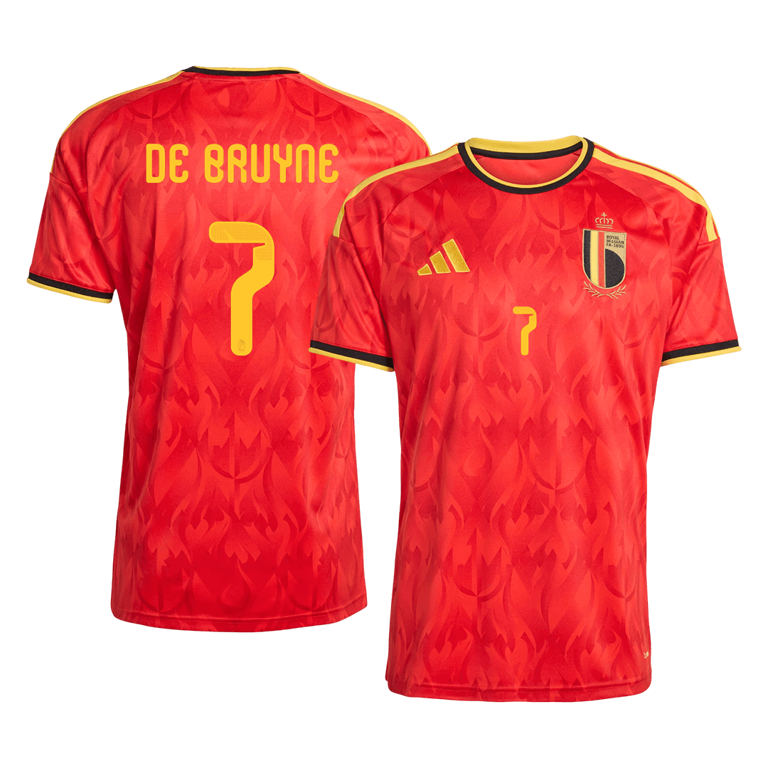 DE BRUYNE #7 Belgique Domicile Maillot - Coupe du Monde 2026 Rouge
