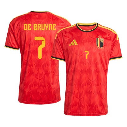 DE BRUYNE #7 Belgique Domicile Maillot - Coupe du Monde 2026 Rouge