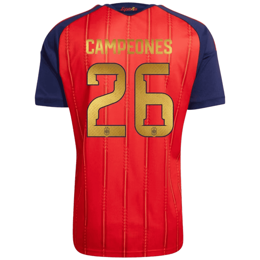 CAMPEONES #26 Espagne Domicile Maillot - Coupe du Monde 2026 Rouge - Super