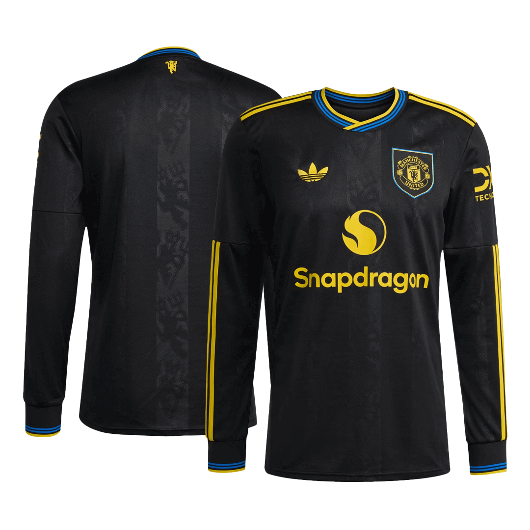 Manchester United Derde Shirt Lange Mouwen 2025/26 Zwart