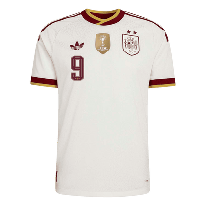 GAVI #9 Espagne Extérieur Maillot 2 Stars - Champion Edition - Coupe du Monde 2026 Blanc Joueur