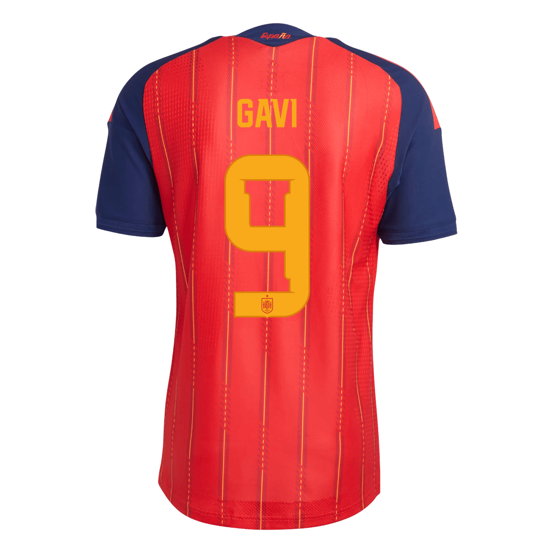 GAVI	 #9 Espagne Domicile Maillot - Coupe du Monde 2026 Rouge Joueur